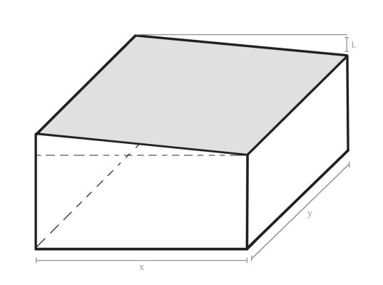 Abbildung 10: Flachdach mit in einer Richtung ausgelegtem Gefälle